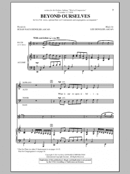 page one of Beyond Ourselves (SATB Choir)