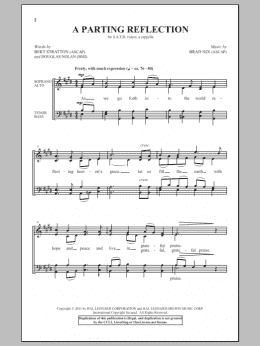 page one of A Parting Reflection (SATB Choir)