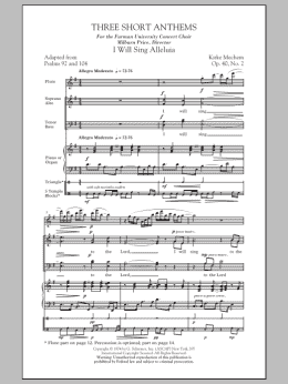 page one of Three Short Anthems (SATB Choir)