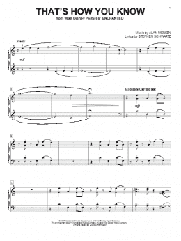 page one of That's How You Know (from Enchanted) (Piano Solo)