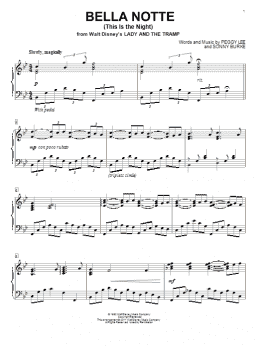 page one of Bella Notte (This Is The Night) (from Lady And The Tramp) (Piano Solo)