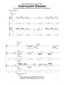 page one of Clairvoyant Disease (Guitar Tab)