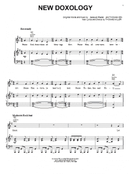 page one of New Doxology (Piano, Vocal & Guitar Chords (Right-Hand Melody))
