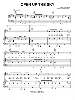 page one of Open Up The Sky (Piano, Vocal & Guitar Chords (Right-Hand Melody))