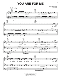page one of You Are For Me (Piano, Vocal & Guitar Chords (Right-Hand Melody))