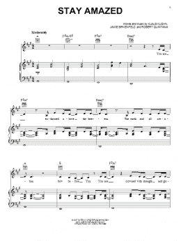 page one of Stay Amazed (Piano, Vocal & Guitar Chords (Right-Hand Melody))