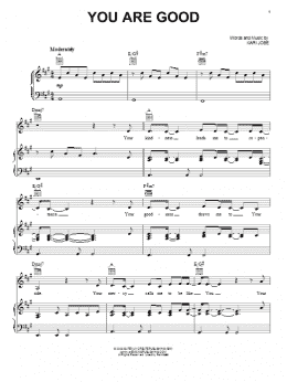 page one of You Are Good (Piano, Vocal & Guitar Chords (Right-Hand Melody))