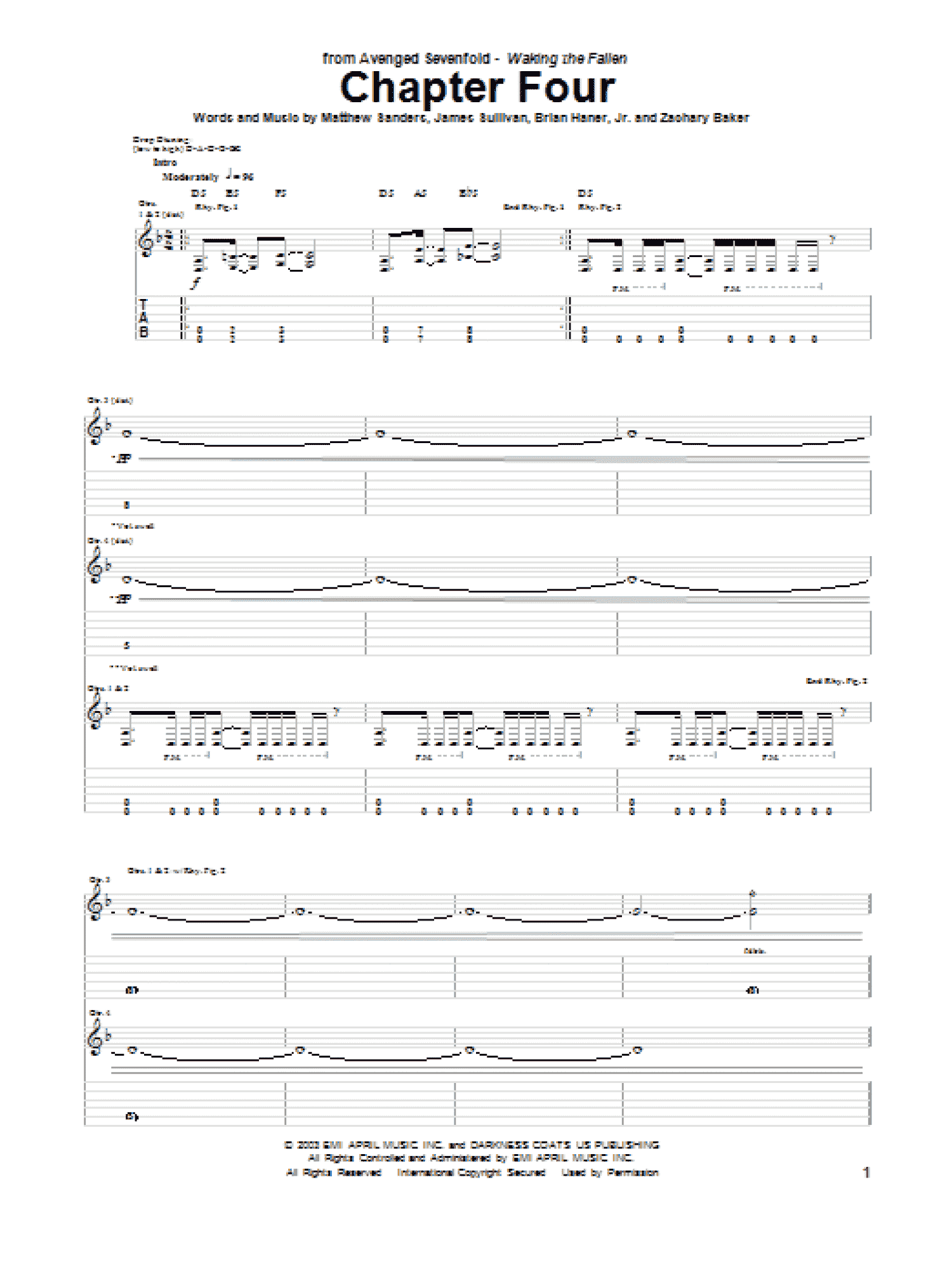 Chapter Four (Guitar Tab)