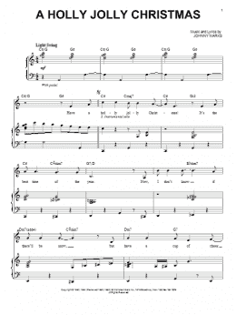 page one of A Holly Jolly Christmas (Piano & Vocal)
