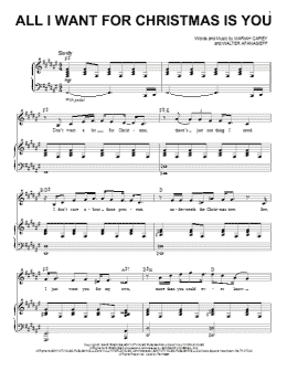 page one of All I Want For Christmas Is You (Piano & Vocal)