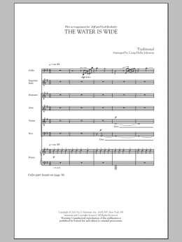 page one of The Water Is Wide (SATB Choir)