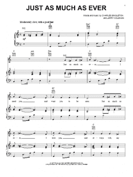 page one of Just As Much As Ever (Piano, Vocal & Guitar Chords (Right-Hand Melody))