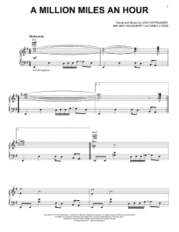 page one of A Million Miles An Hour (Piano, Vocal & Guitar Chords (Right-Hand Melody))