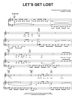 page one of Let's Get Lost (Piano, Vocal & Guitar Chords (Right-Hand Melody))