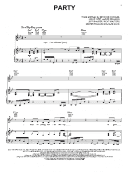 page one of Party (Piano, Vocal & Guitar Chords (Right-Hand Melody))