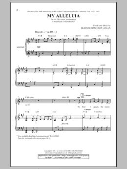 page one of My Alleluia (SATB Choir)