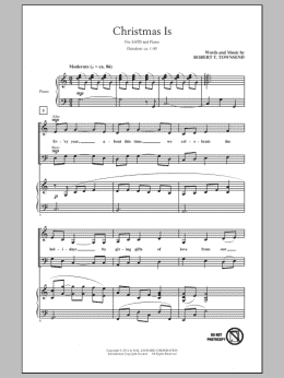 page one of Christmas Is (SATB Choir)