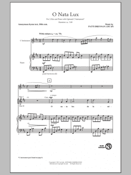 page one of O Nata Lux (2-Part Choir)