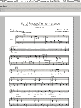 page one of I Stand Amazed In The Presence (SATB Choir)