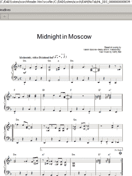 page one of Midnight In Moscow (Easy Piano)