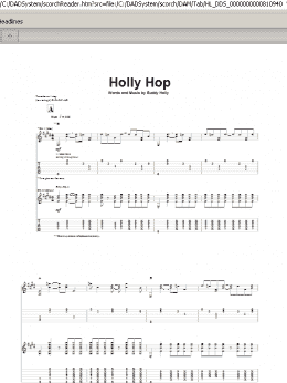 page one of Holly Hop (Guitar Tab)