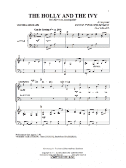 page one of The Holly And The Ivy (SAB Choir)