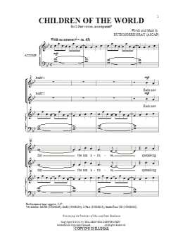 page one of Children Of The World (2-Part Choir)