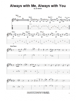 page one of Always With Me, Always With You (Easy Guitar Tab)