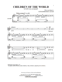 page one of Children Of The World (SATB Choir)