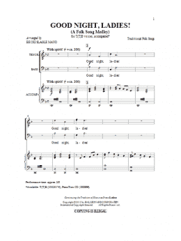 page one of Good Night, Ladies! (A Folk Song Medley) (TTBB Choir)