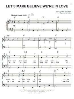 page one of Let's Make Believe We're In Love (Easy Piano)