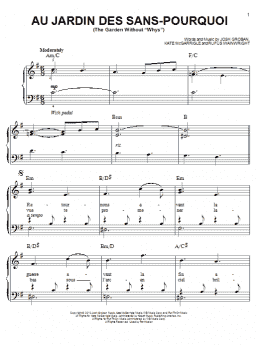 page one of Au Jardin Des Sans-Pourquoi (The Garden Without "Whys") (Easy Piano)