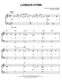 page one of London Hymn (Easy Piano)