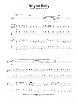 page one of Maybe Baby (Guitar Tab)