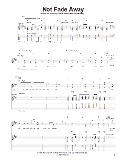 page one of Not Fade Away (Guitar Tab)