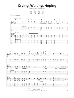 page one of Crying, Waiting, Hoping (Guitar Tab)