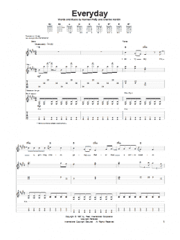 page one of Everyday (Guitar Tab)