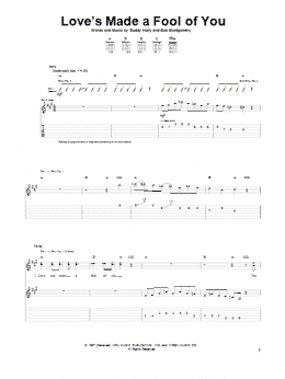 page one of Love's Made A Fool Of You (Guitar Tab)
