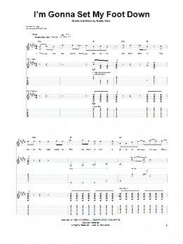 page one of I'm Gonna Set My Foot Down (Guitar Tab)
