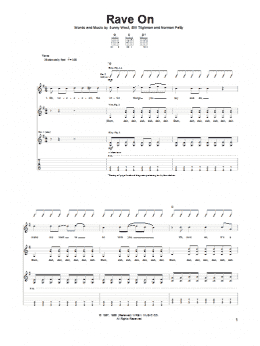 page one of Rave On (Guitar Tab)