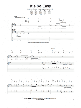 page one of It's So Easy (Guitar Tab)