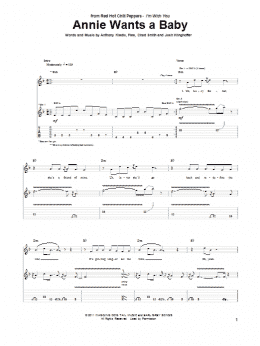 page one of Annie Wants A Baby (Guitar Tab)