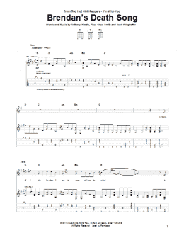 page one of Brendan's Death Song (Guitar Tab)