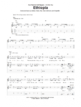 page one of Ethiopia (Guitar Tab)