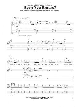page one of Even You Brutus? (Guitar Tab)