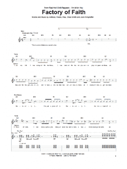 page one of Factory Of Faith (Guitar Tab)
