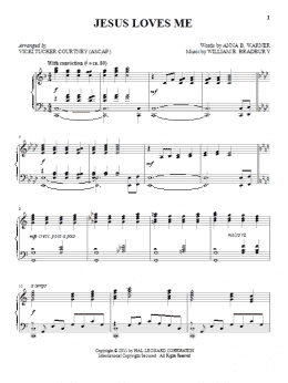 page one of Jesus Loves Me (Piano Solo)