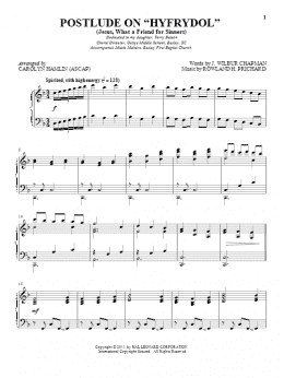 page one of Jesus! What A Friend To Sinners (Piano Solo)