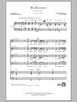 page one of Be Blessed (SATB Choir)