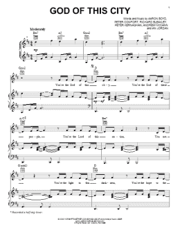 page one of God Of This City (Piano, Vocal & Guitar Chords (Right-Hand Melody))